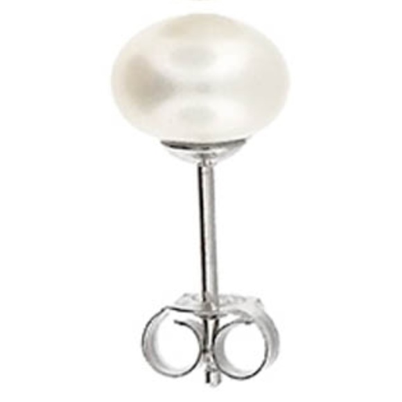 5mm Classic 925 Sterling Silver Pearl Stud Earrings - Picture 2 of 2